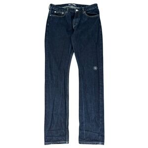 Dr Woo x Nyden Dark Wash Selvedge Raw Denim Straight Leg Mens Jeans Size W32